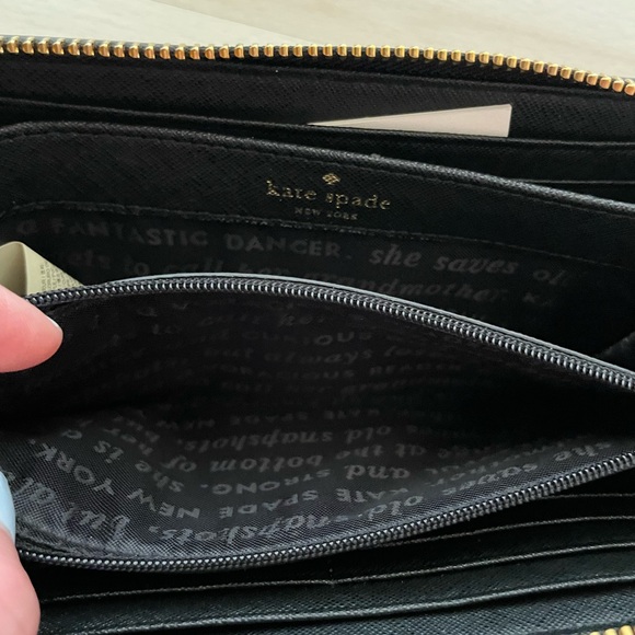LIKE NEW Kate Spade Wallet - Full Sized Continental Wallet Colorblock Red, Black - Picture 12 of 14